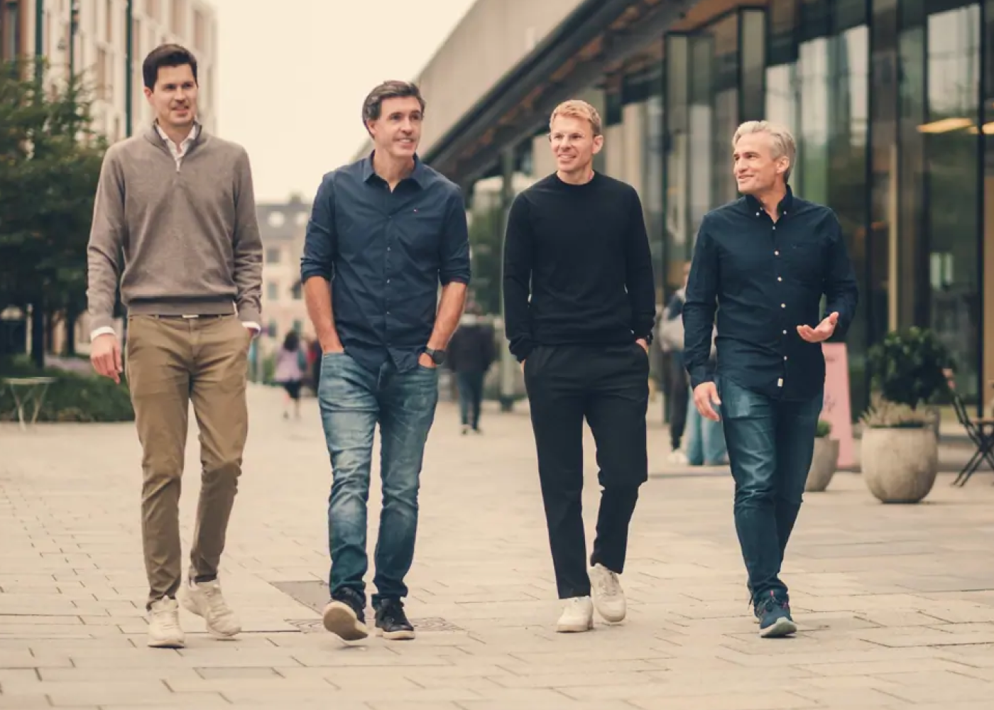 Omnium founders walking together in the city