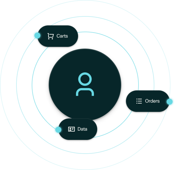 Unified customer view with carts, orders and data